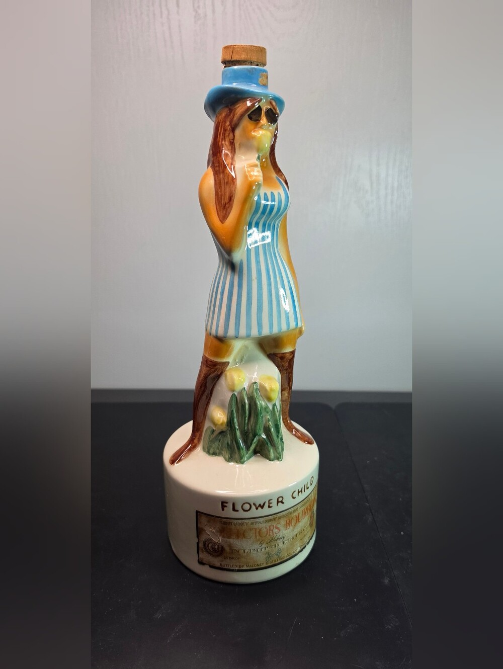 Vintage "Flower Child" Porcelain Decanter By Royal Enfield